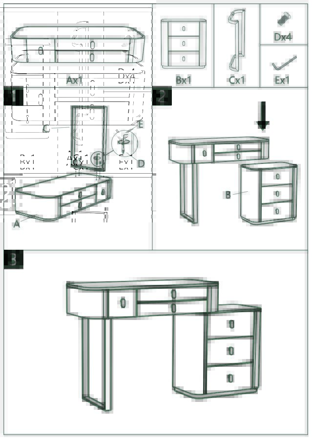 Betttisch Beauty Cm 120X40X75