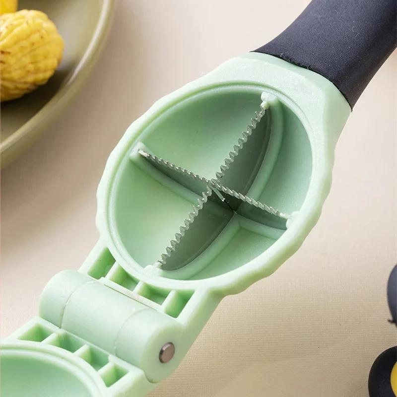 Machine à Châtaignes 2 en 1 Outil Ouvre-Châtaignes à Clip Rapide Pince à Noix Éplucheur de Châtaignes Casse-Noix Éplucheur Accessoires de Cuisine