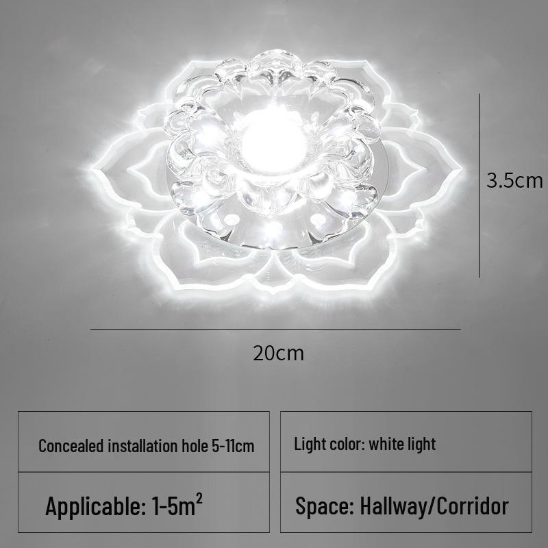 Recessed Crystal Hallway & Corridor Spotlight Downlight