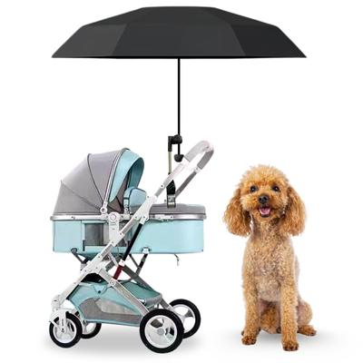 Güneşlikli, Pusetli, Şemsiye Tutacaklı, Bebek Arabası, Güneşlikli, Evcil Hayvan Taşıma Arabası ile SAĞLIKLI Köpek Arabası (Siyah)