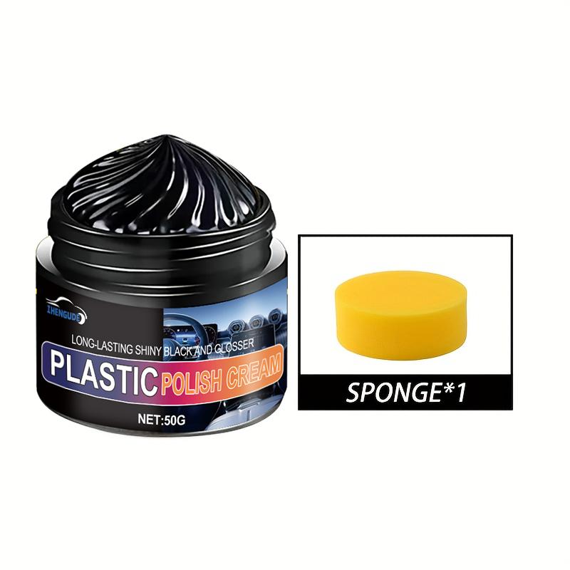 Car Interior Black Care and Refurbishment, Car Plastic Crystal Coating Refurbishment Cream, Plastic Restoration for Whitening, Dashboard and