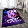 Taylor Swift's Vibrant Stage Performance rug for living rooms, bedrooms, home décor, and as gifts.