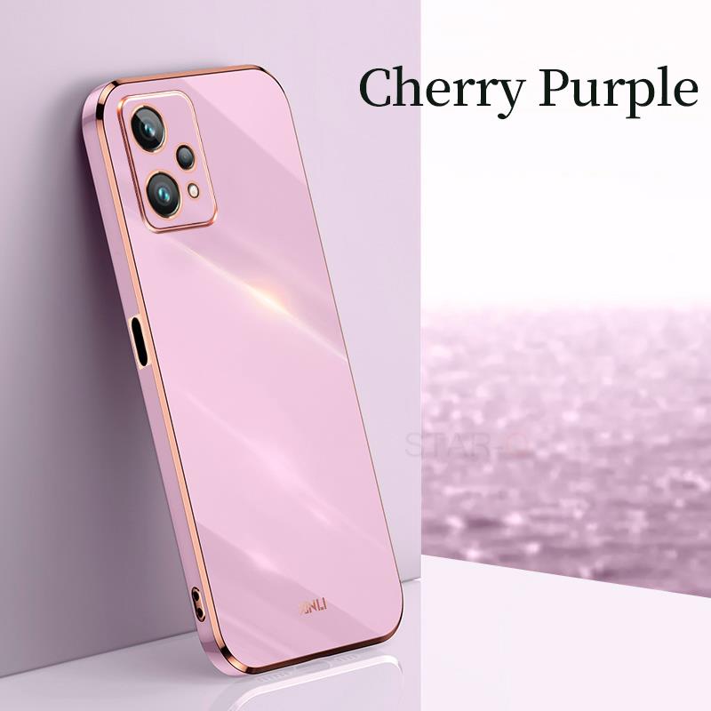 Realme9 Realme8 I pokovovací pouzdro se čtvercovým kroužkem pro Oppo Realme 9 Pro 9i 8i 9pro 8pro 4G 5G C21y Luxusní silikonový kryt stojanu