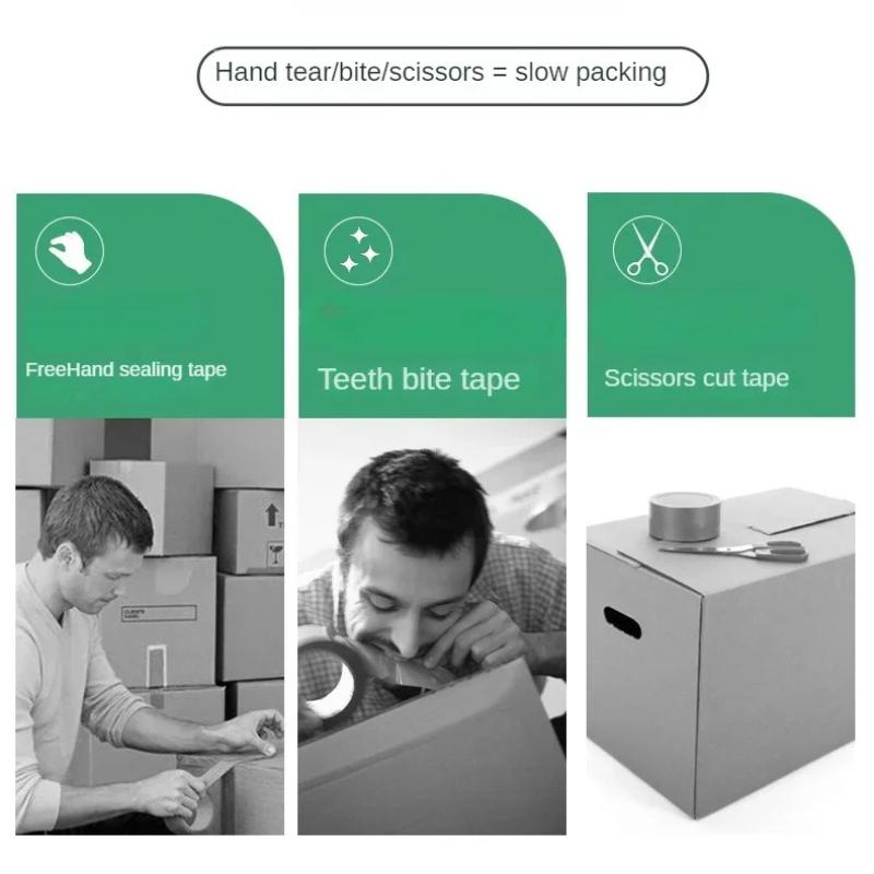 Adjustable Tape Dispenser (4.5 - 6cm) Transparent Tape Cutter Handhold Packing Tape Dispenser Express Package Packaging Device