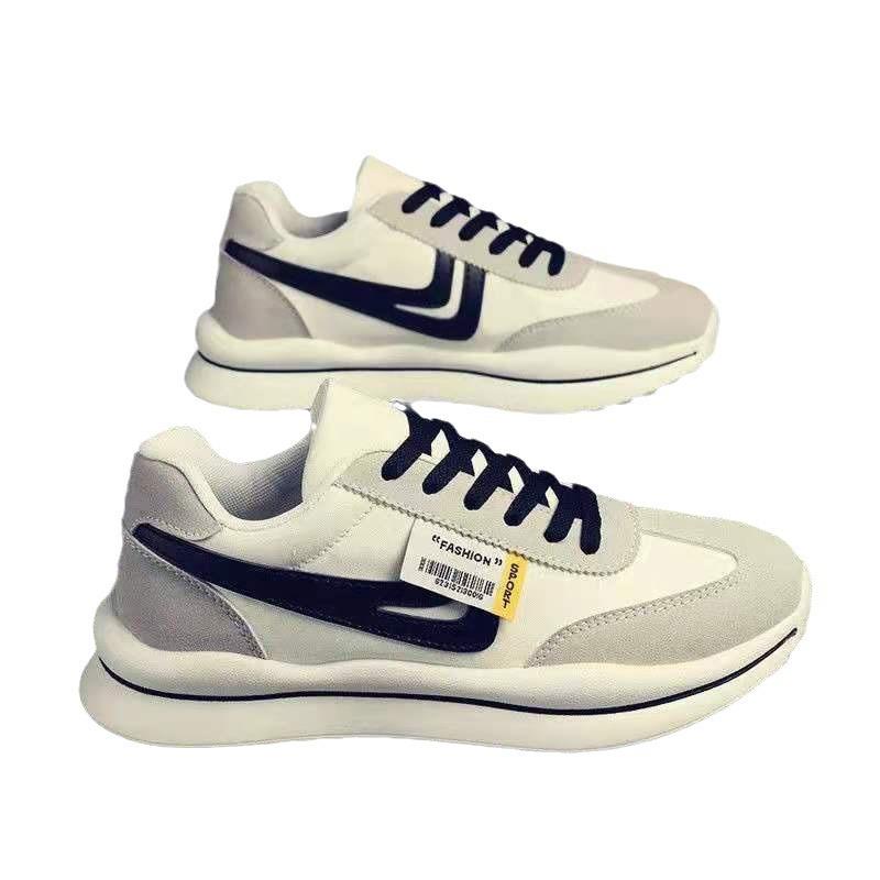 New men's shoes platform fly-woven breathable mesh casual shoes fashion trend low-top versatile running shoes