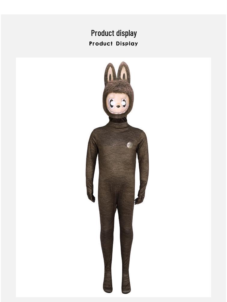 Set Costum Cosplay Labubu Halloween