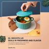 Heat-Insulated Double-ear Noodles Bowl Large Capacity Soup Mug Durable Ramen Bowl  Travel Use
