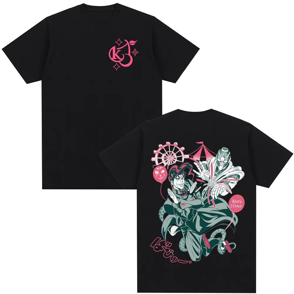 

2026 Anime JoJo s Mad Adventure Parent-child T-shirt Hikari Okuyama Katsuyuki Shimada Tatsuya Ninomiya Cartoon Patterns T-shi... S разноцветный