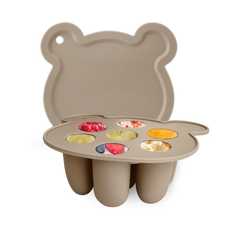 

Food Grade Silicone Bear Ice Grid Circular Mold Baby Food Smooth Safe Healthy Odorless Can Be Sterilized At High Temperatures