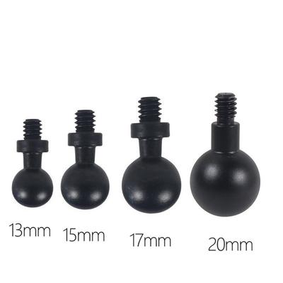 Aluminum 20mm/17mm/15mm/13mm Ball Head Mount Adapter With 1/4Inch Thread For Camera Smartphone And Action Cameras