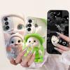 For Samsung Galaxy A17 5G Case SM-A176B Cute Cat Flowers Painted Cover Soft TPU Matte Phone Cases For Samsung A17 A 17 5G Fundas