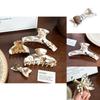 Sophisticated Acetate Hair Claw Clips In Vintage Milk Coffee Color For Chic Women's Hair Accessories