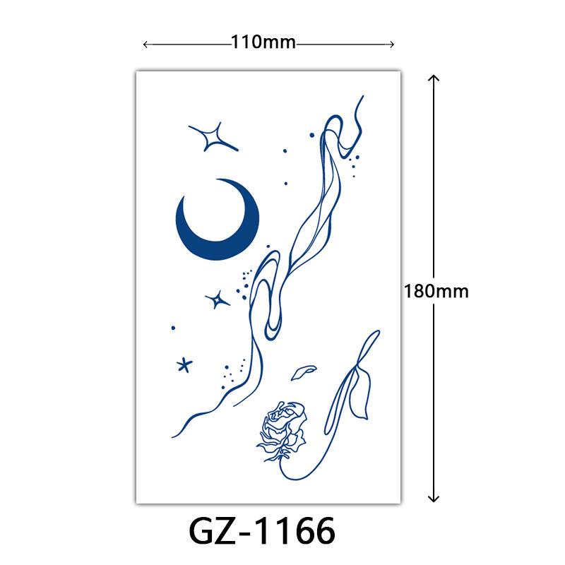 Herbal Tattoo Stickers, Juice Tattoo Stickers, Semi-Permanent English Letter Tattoo Stickers Tattoo