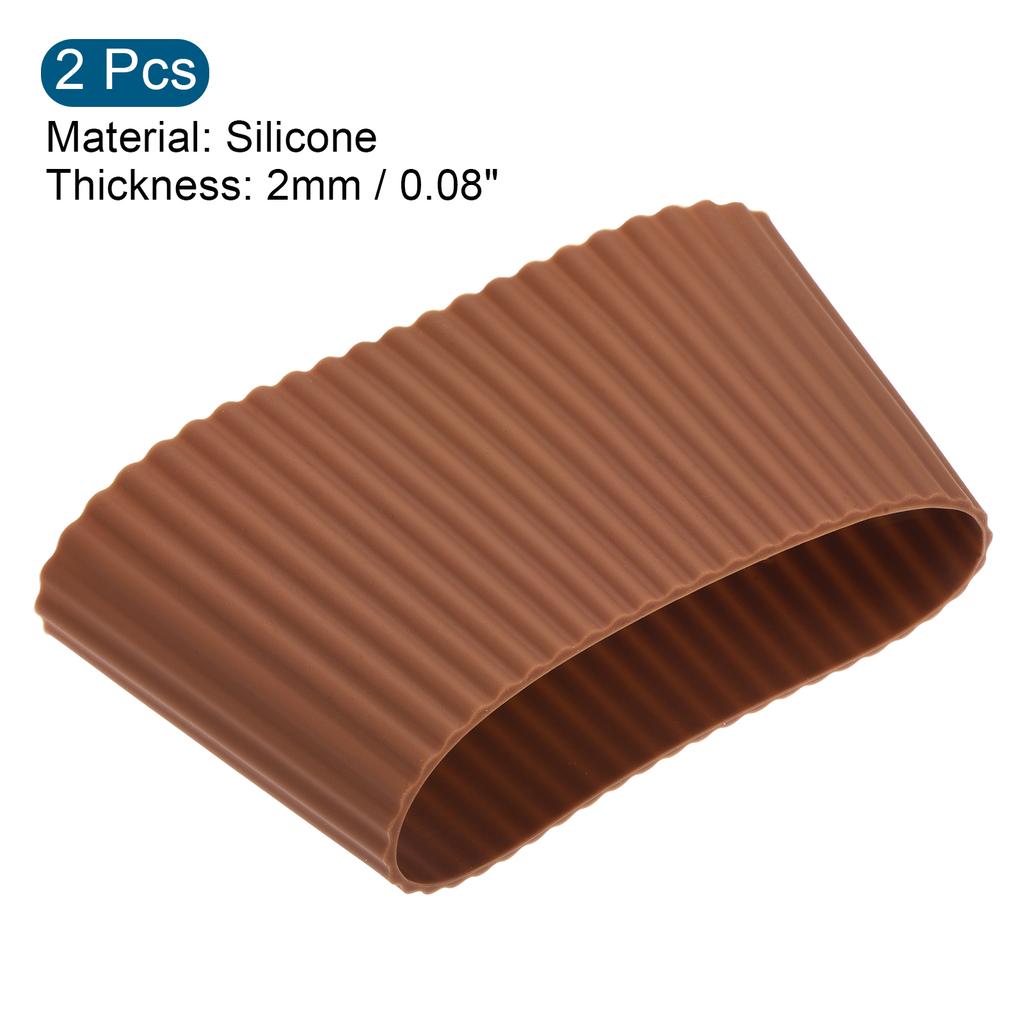 Mug Sleeves Heat Resistant Protective Anti-slip Cup Silicone Covers Water Bottle Boots Pack of 2