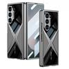 For Samsung Galaxy Z Fold 7 Case Luxury Business Leather Grain Plating360° Full Coverage Cover For Galaxy Fold7 Shockproof Funda