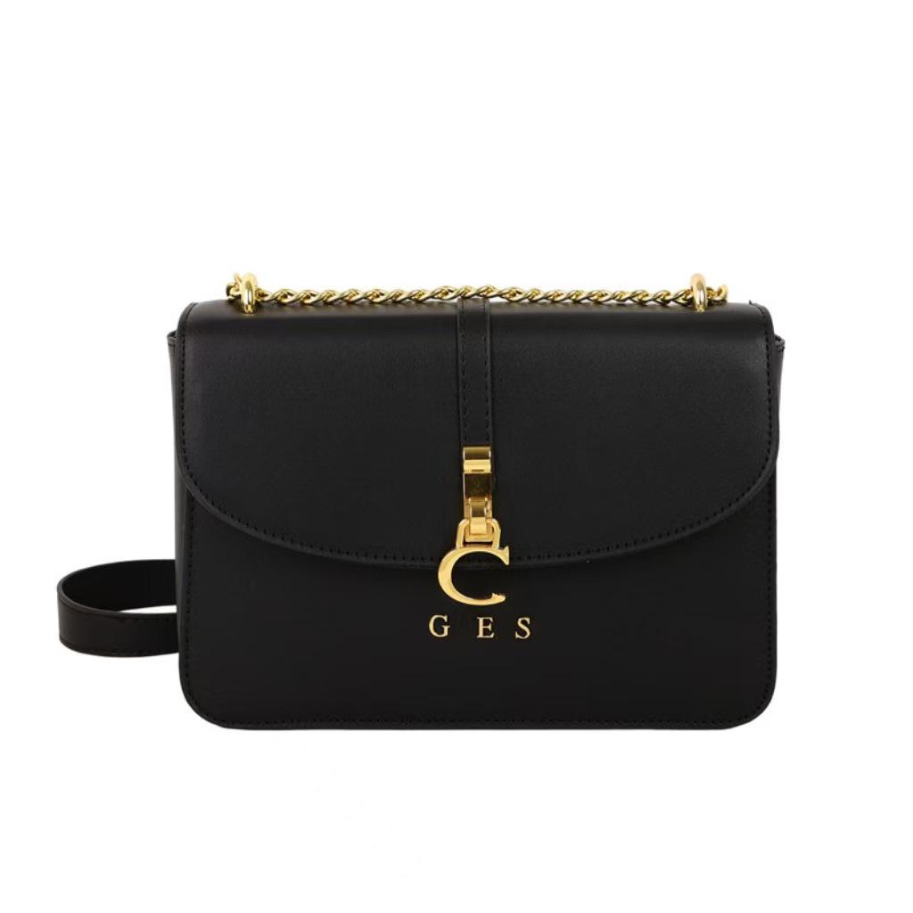 Bolsa Quadrada Pequena de Corrente Texturizada Moderna Europa & América - Moda Feminina 2025 Bolsa de Ombro & Transversal