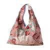 [Noren] Japanese Pattern Furoshiki Bag (East Bag/Retro Flower) Eco Bag, Sub Bag, Tote/Made In Japan, 100% Cotton, Foldable, Portable,