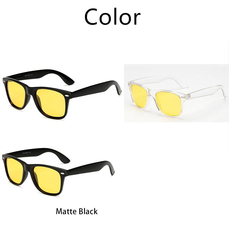 Classic Night Vision Glasses Men Square Polarized UV400 Yellow Sunglasses Women Driving Goggles