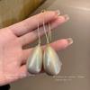 French Geometric Water Drop Pearl Earrings Retro Fashion Temperament Ear Hook New High-end Versatile Earrings Women