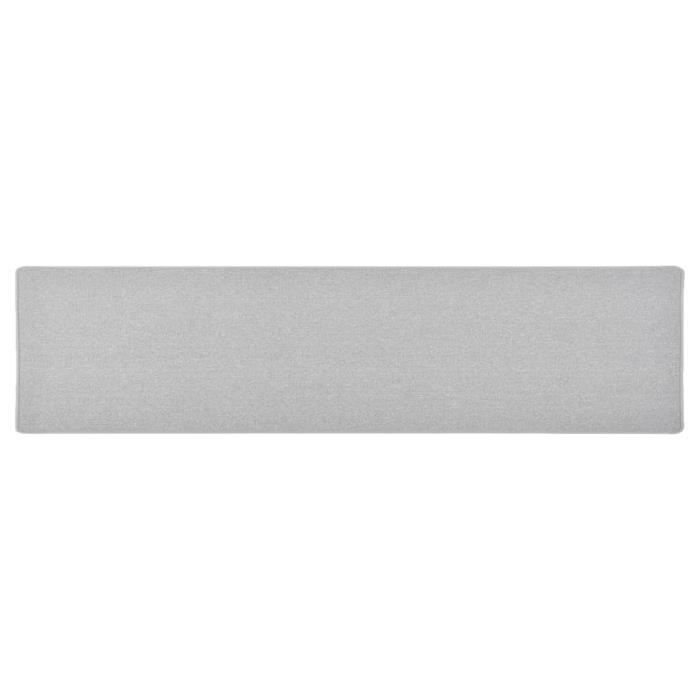 VidaXL Tapis de couloir Gris clair 50x200 cm
