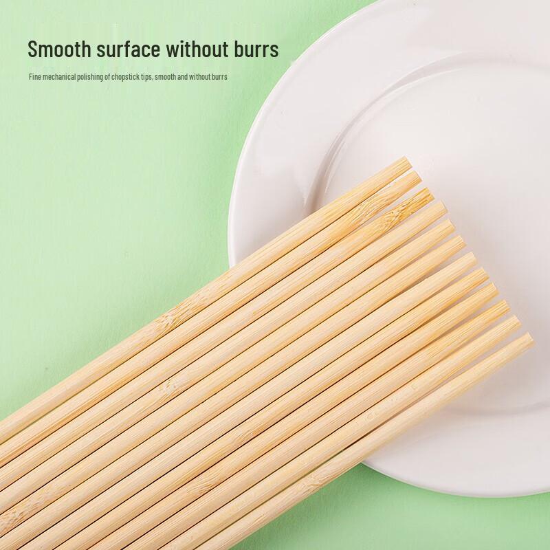 100 Pairs Individually Wrapped Disposable Bamboo Chopsticks