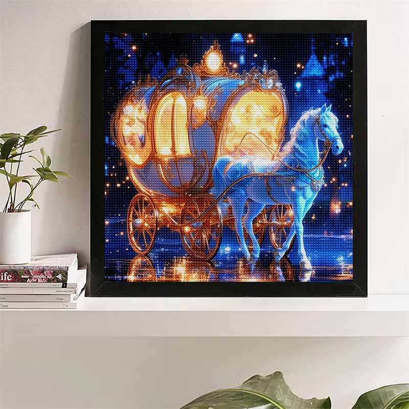 New Arrival 5D DIY Full Circle Diamond Painting "Carriage" Embroidery Cross Stitch Home Decor Gift