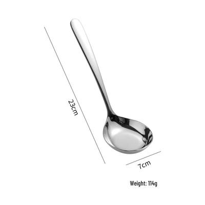 ZISIZ Stainless Steel Flat Bottom Soup Ladle