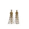 Clear crystal beaded fringed earrings, earrings, pendants, long earrings, light and smart temperament, exquisite and shining