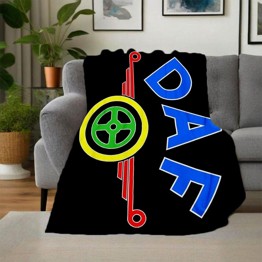 DAF Logo T-Shirt - Officially Licensed ProductBlanket Flannel Throw Blanket for Sofa, Bed, Travel, Camping, Office, Couch, Chair, And Bed Gi
