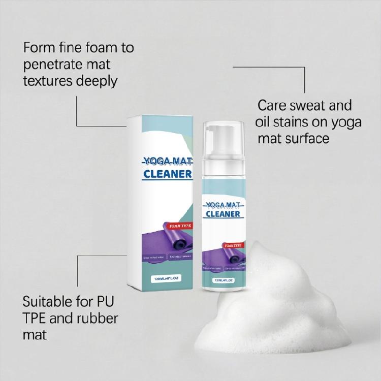 Efficient Quick Drying Foaming Cleaner For Yoga Mats 120ml Dirt And Sweat Removal Odor Control Sport Exercise Mat Cleaning Solution