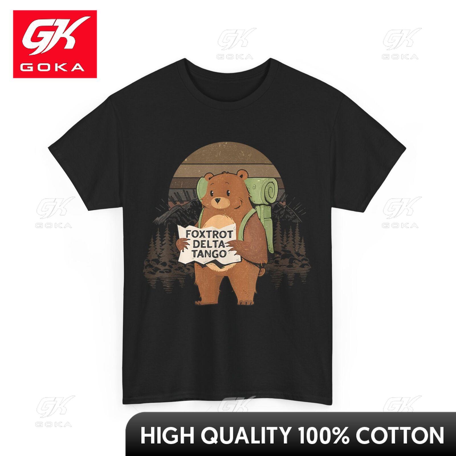 

Foxtrots Deltas Tango Bear Funny Women Unisex Unique O Neck Cotton Fabric Graphic Tee Shirt Summer Style 4XL