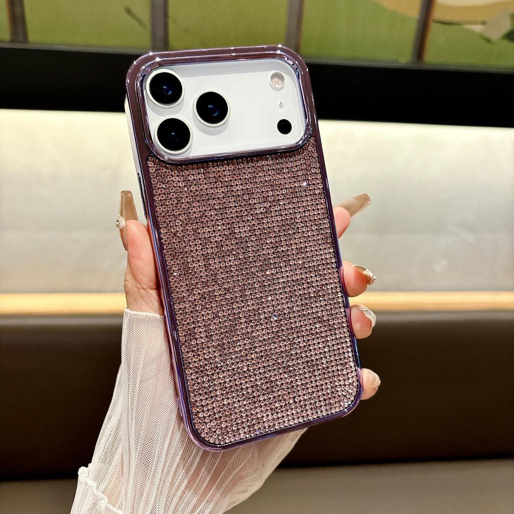 Gypsophila Luxury Rhinestone Phone Case for iPhone 17 Pro Max & 16 Plus - Trendy Drop-Proof Protective Cover