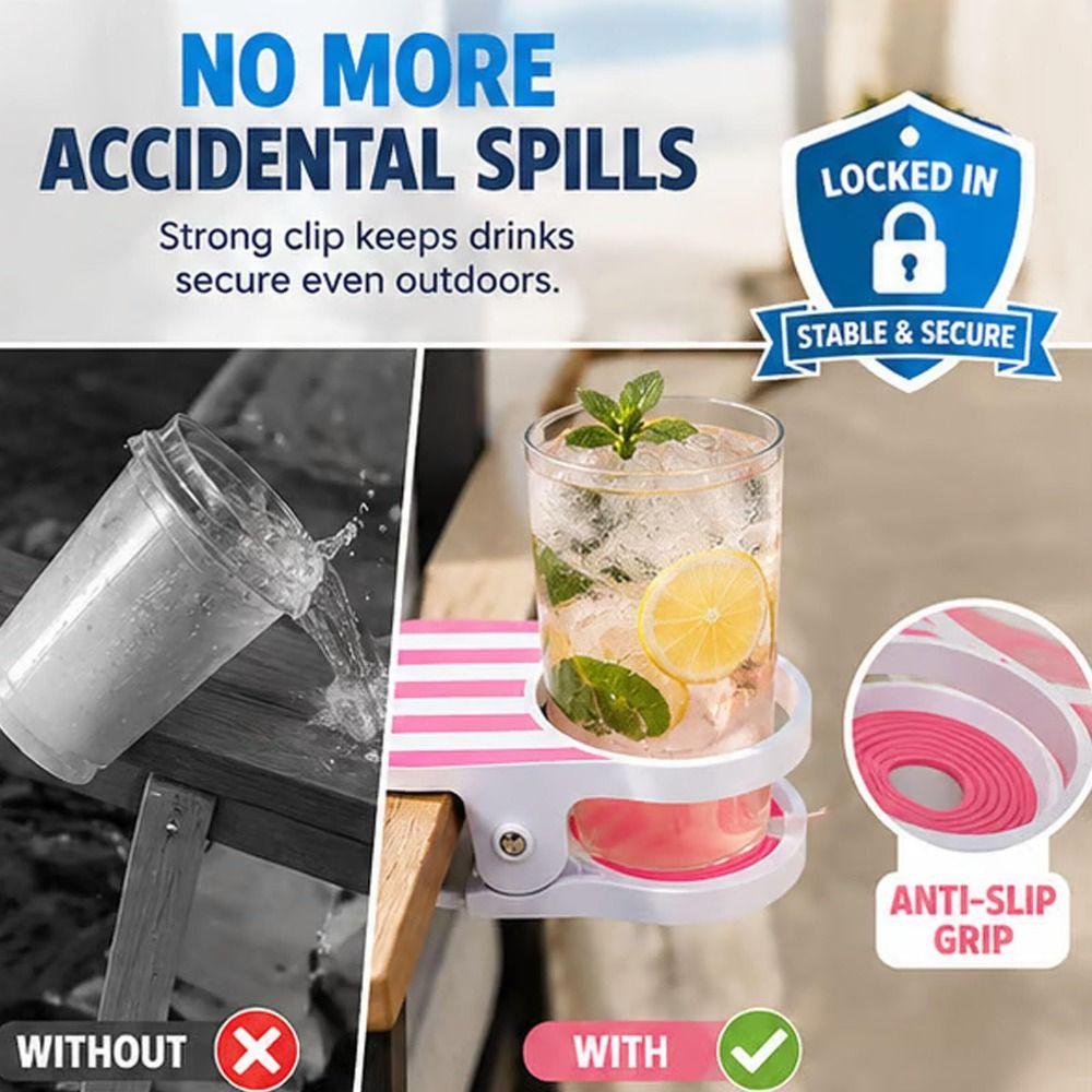 Multifunctional Drink Cup Holder Stable Portable Cup Holder Clip Clamp Holder Office Table