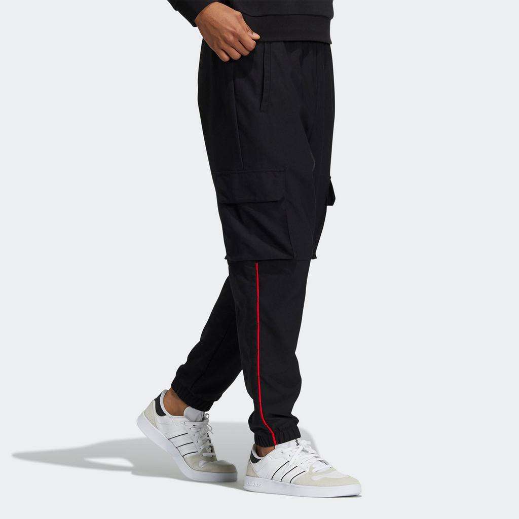 adidas Neo Solid Woven Track Pants Men Bottoms Black HC9715