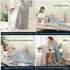 Double Layered Flannel Blanket Shawl Thicken Women Scarf Retro Warm Shawl  Office