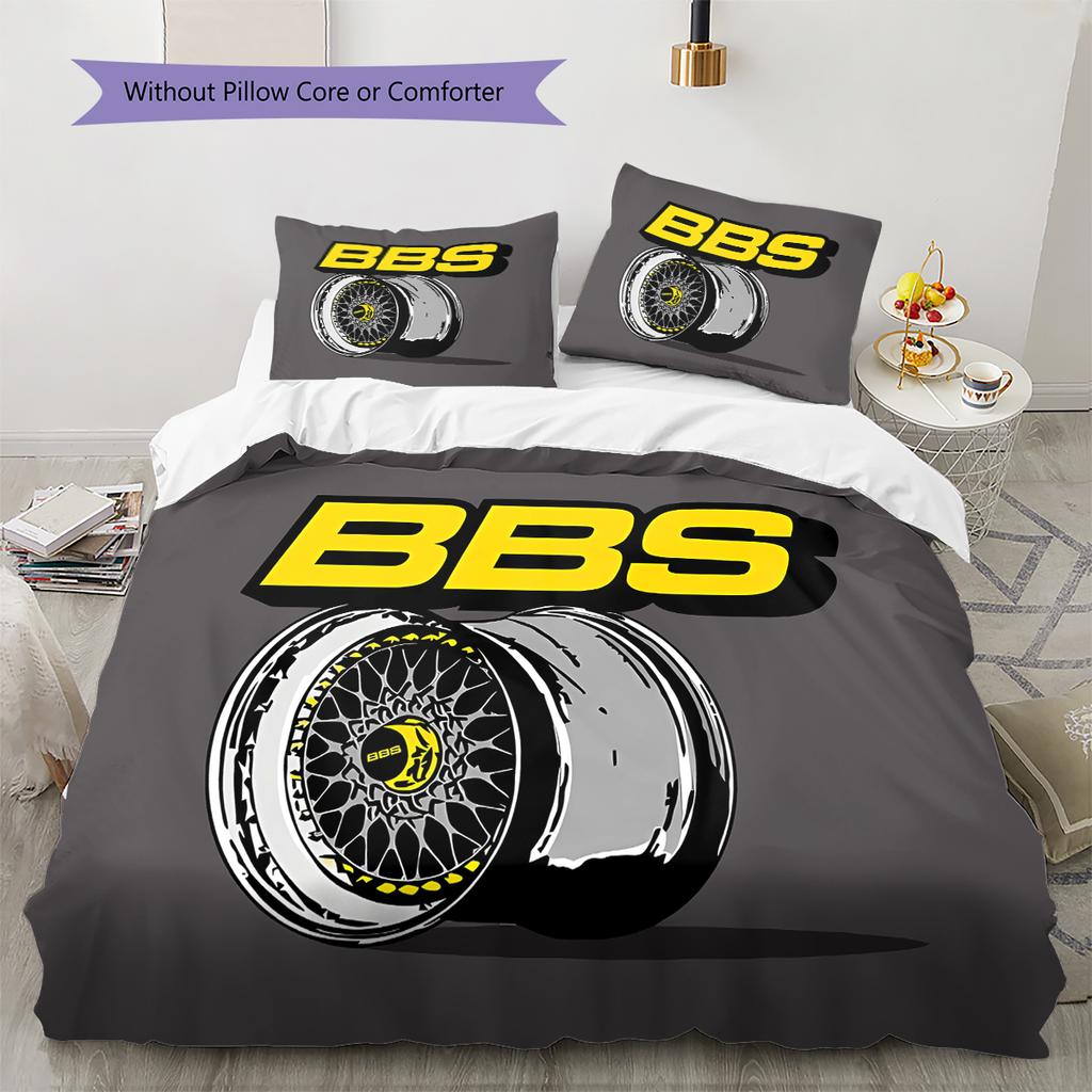 BBS Muster Bettwäsche, Steppbett Set Bettbezug Kissenbezug Zuhause Geburtstagsgeschenk (1 Bettbezug + 2 Kissenbezüge, ohne Füllung)