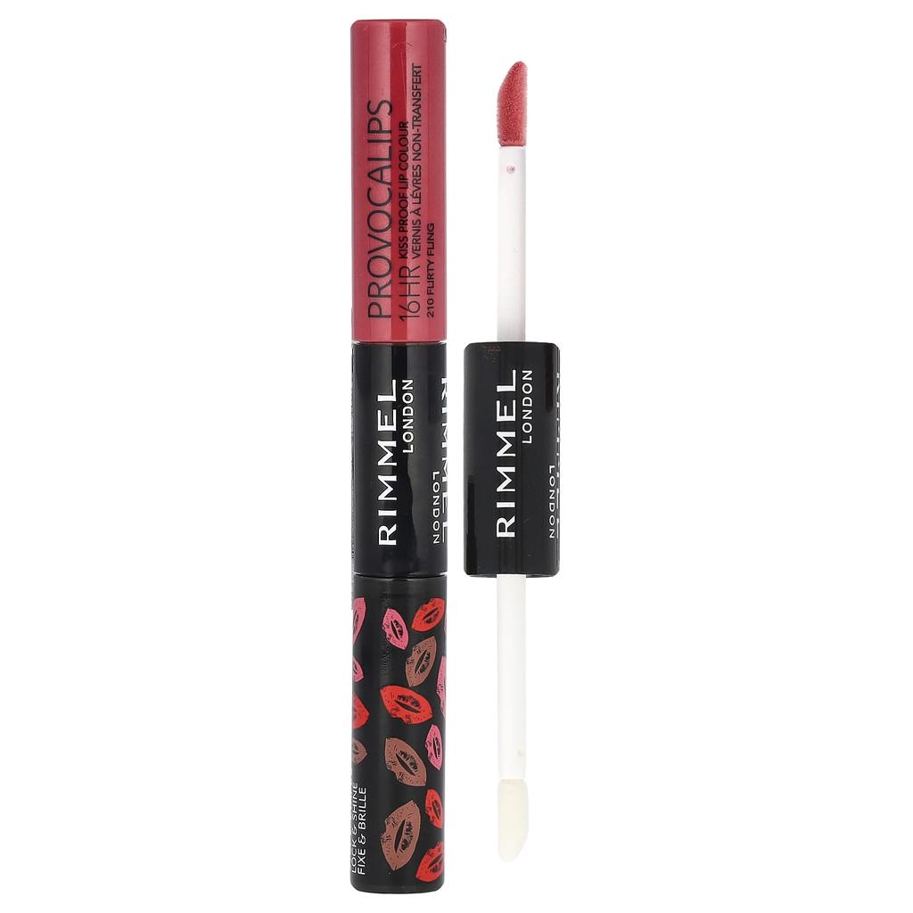 Provocalips, 16Hr Kiss Proof Lip Color, 210 Flirty Fling, 4Ml(0.14Fl Oz)/3Ml(0.1Fl Oz)