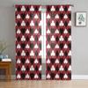 Black Poker Flowers Tulle Curtains Elegant Sheer Drapes for Bedroom Living Room Kitchen Decor