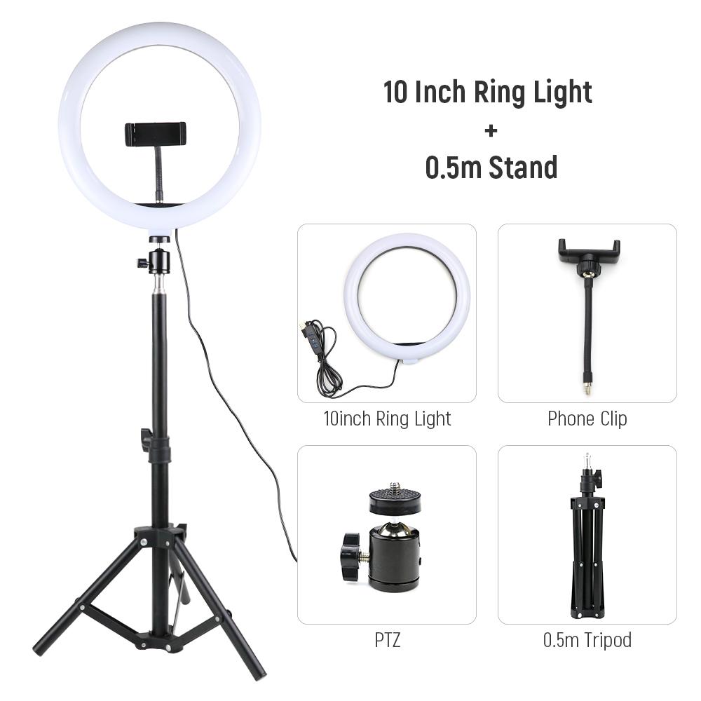 12inch RGB Led Ring Light With 0.5/1.6 Tripod Colorful 33/26cm Photographic Selfie Lighting For Youtube Live With Remote Control