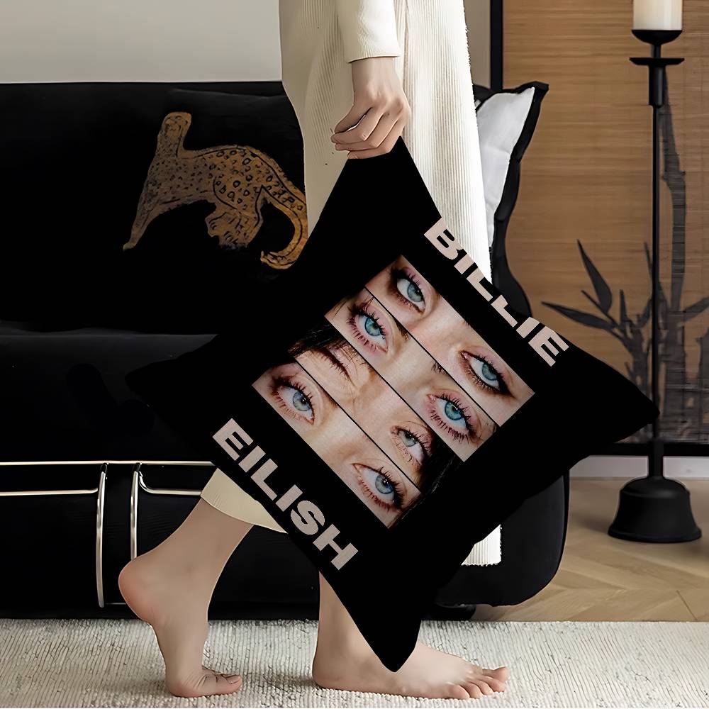 Hot Singer B-Billie E-Eilish Maple Design Cushion Cover Happy Autumn Harvest decor Holiday Decorati Pillow Cover