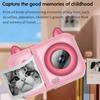 Portable children's hot print camera 1080P high-definition rechargeable camera with printing roll 8GB card instant printer.