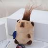 Plush Charming Capybara Toy Key Holder Sweet And Fuzzy Cartoon Animal Pink In