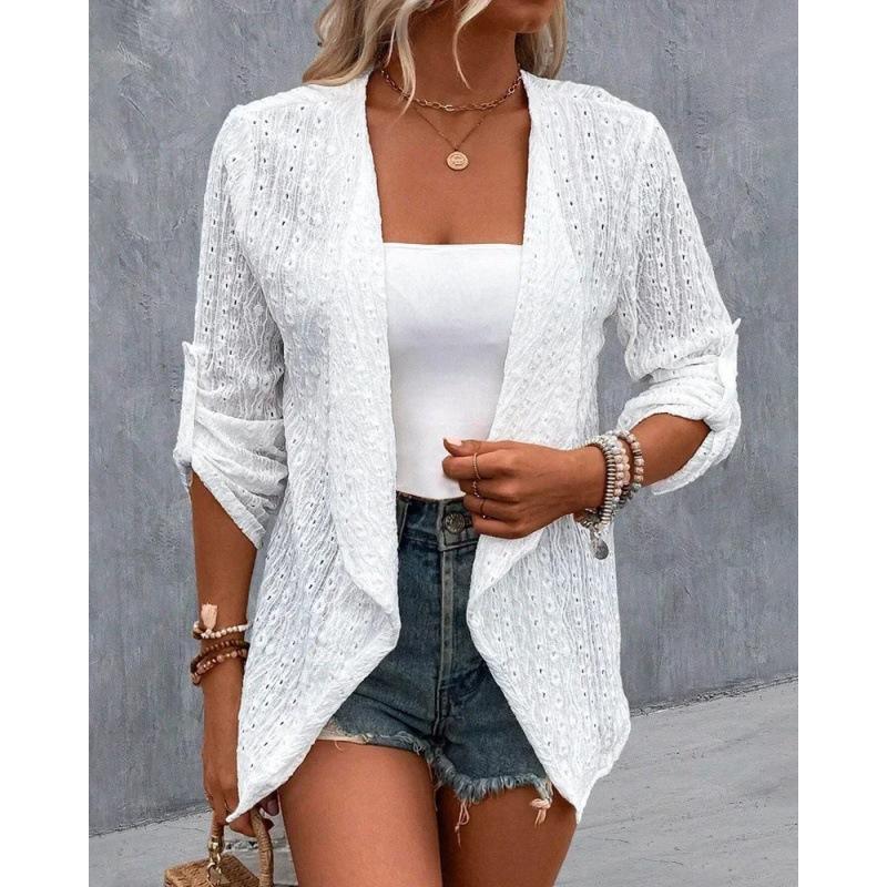 GMXIA Women's Long Sleeve Casual Print Cardigan Jacket