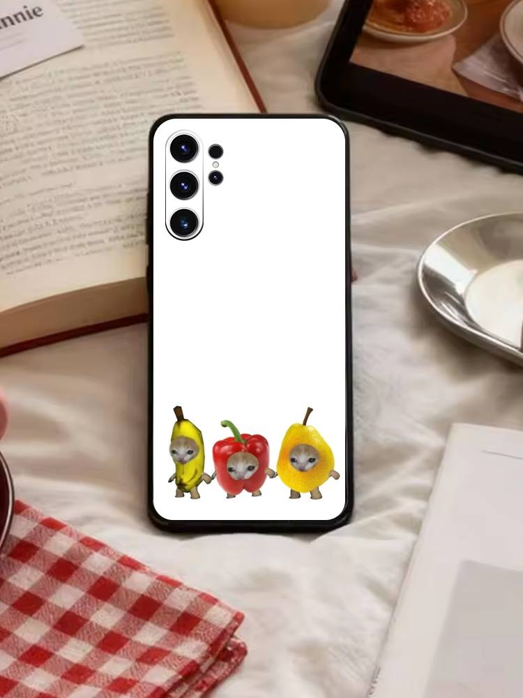 Goofy Cats Big Eyes Phone Case For Samsung S26,S25,S24,S23,S22,S21,S20,Plus,Fe,Lite,Others Black Cover Samsung S24fe