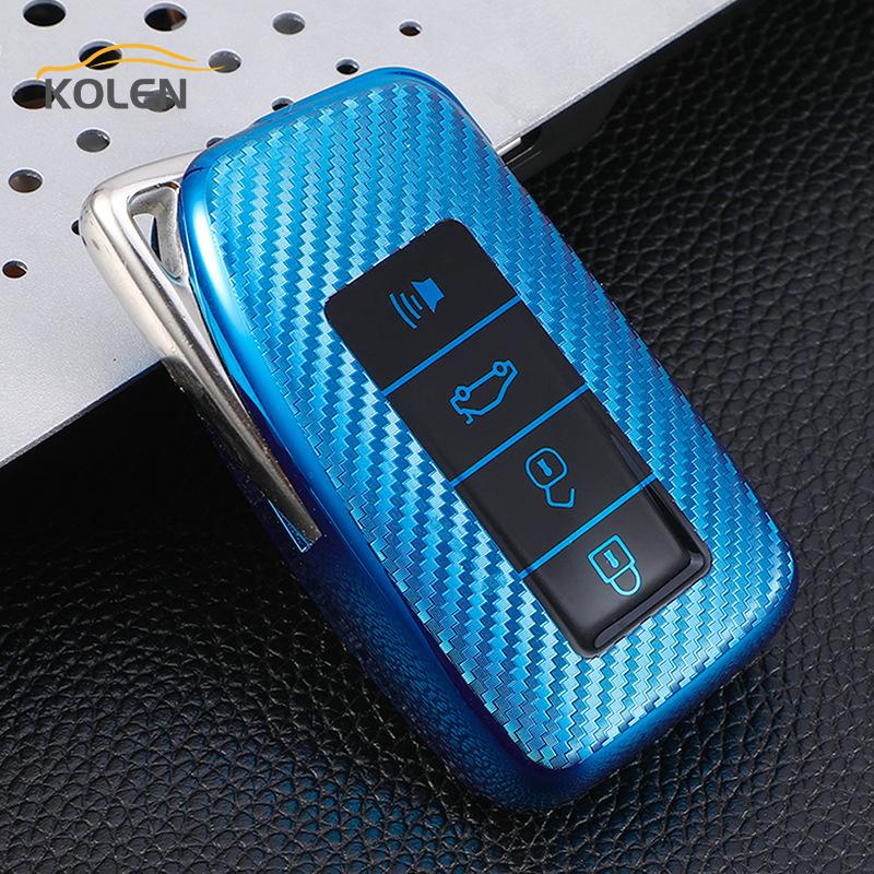 

Carbon Fiber Tpu Car Smart Key Case Cover Shell Fob For Lexus Nx Gs Rx Is Es Gx Lx Rc 200 250 300 350 Nx200 Nx300 Rx350 Es300