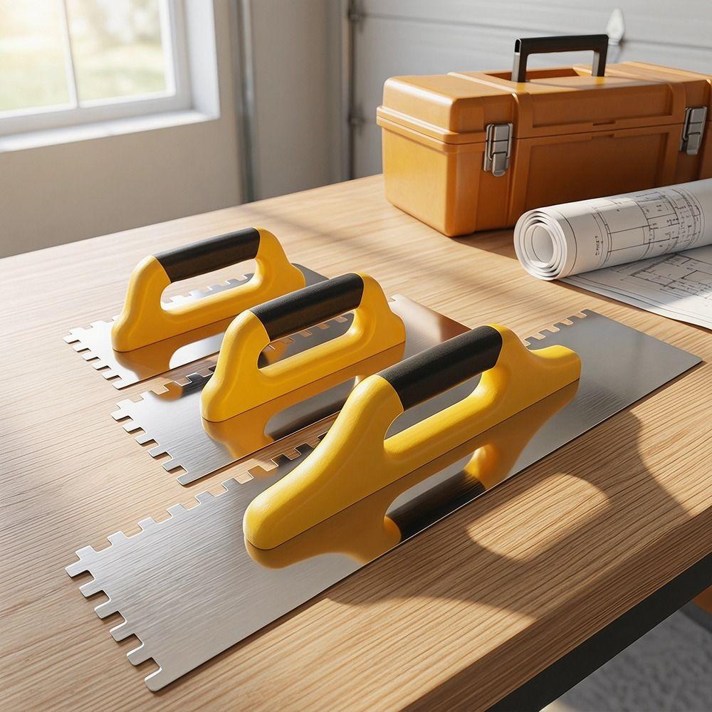 Comfort Grip Handle Metal Trowel Square Notch Design Masonry Trowel Tile Trowel Masonry Work