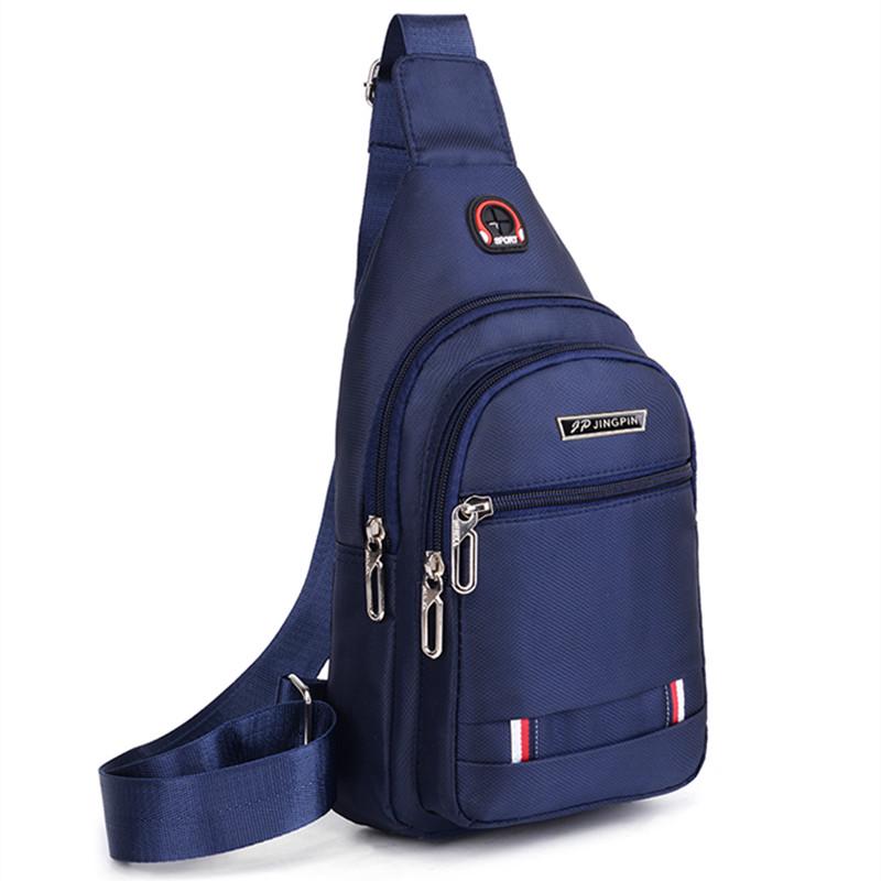 Men's Waterproof Oxford Crossbody Chest Bag - Korean & Japanese Style