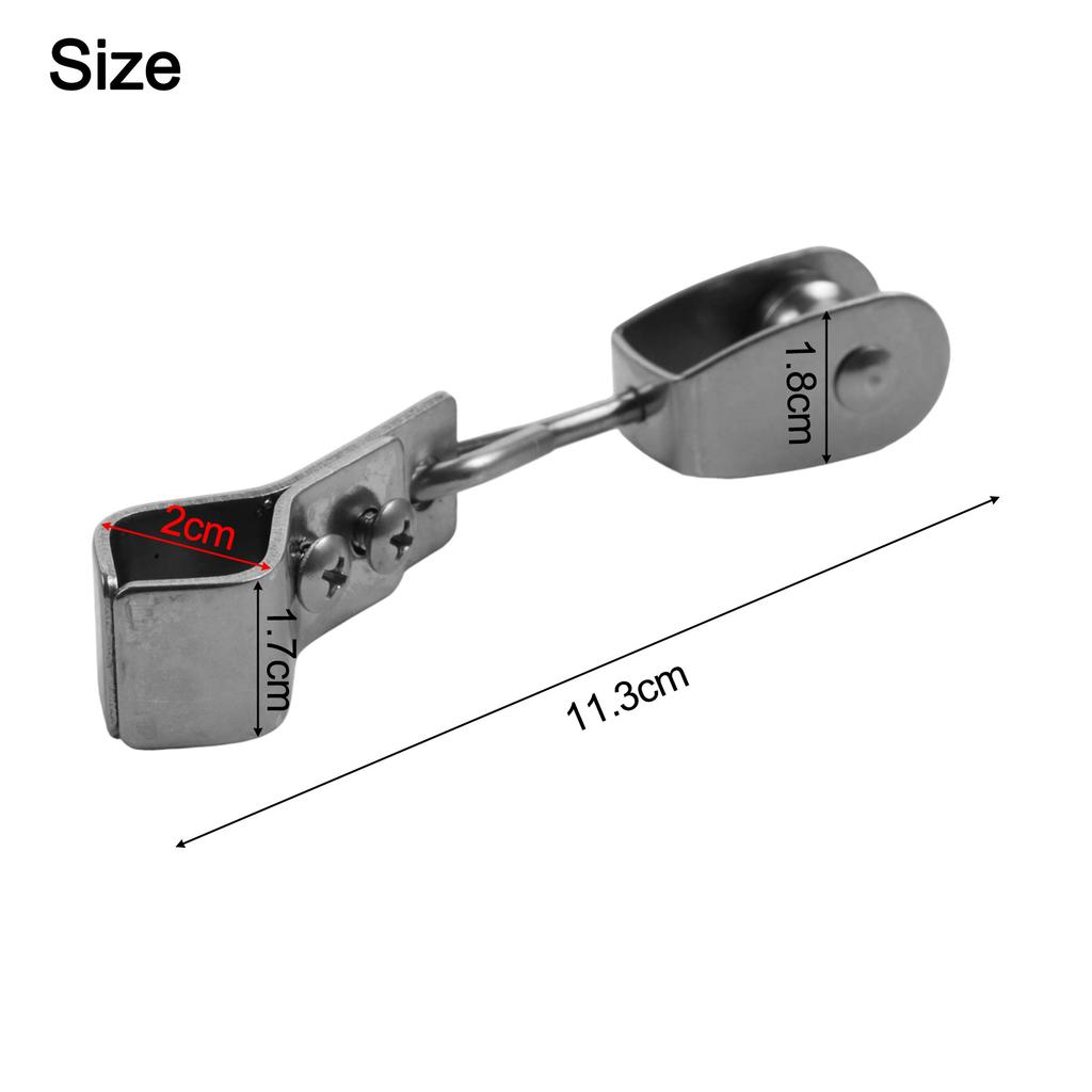 10pcs Pulley Hanging Pipe Clamps Wave Shade Sail Hardware For Indoor Pergolas Wave Canopy Shade Sail Installation Accessories