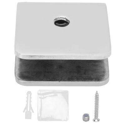 45x48mm Square Glass Fixing Clip Bathroom Door Clamp Holder Bracket for 8?12mm Glass