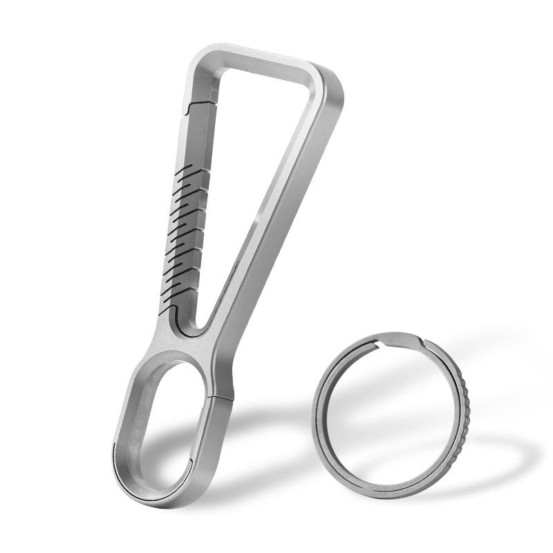 Titanium Alloy Mini Keychain Buckle Multi-Functional Lightweight Durable Pendant for Camping Hiking Travel